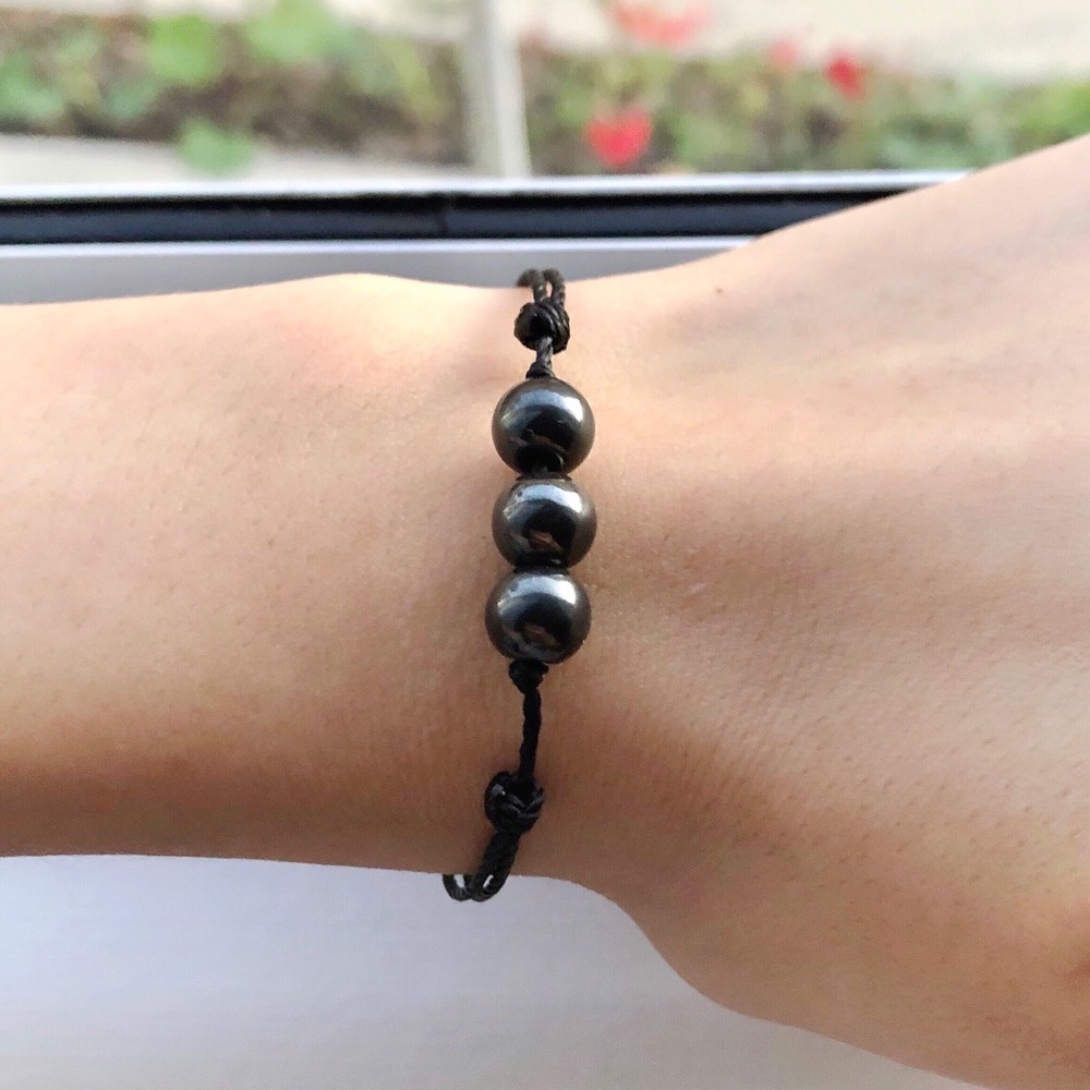 Magnetite (Lodestone) Slip knot Bracelet